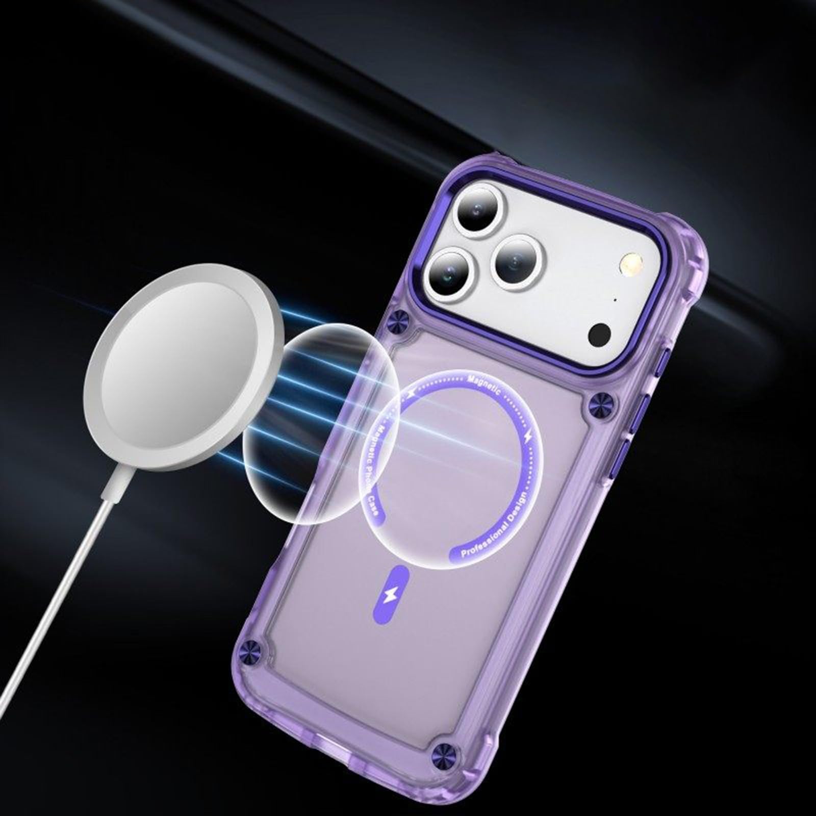 Generico Custodia Per Iphone 17 Pro Max/17 Pro/17 Air/17, Protettiva Magnetica Custodia Antigraffio For Fotocamera Cover(Pink,17 Air)