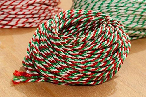 1800mm Candy Cane Christmas Garland - Green, Red & White