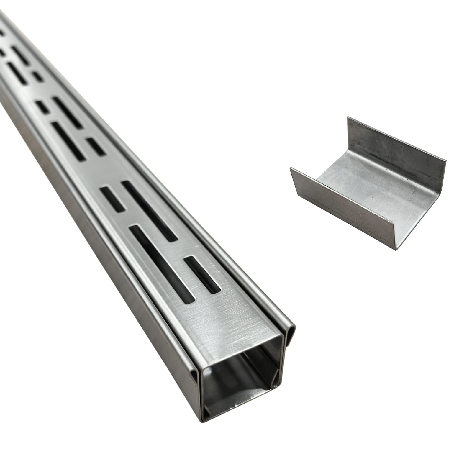 Canaletta Di Scarico Piovana In Acciaio Inox 304 – Larghezza 3,5 Cm, Lunghezza 1 M, Portata 13 L/min, Per Terrazza E Piscina