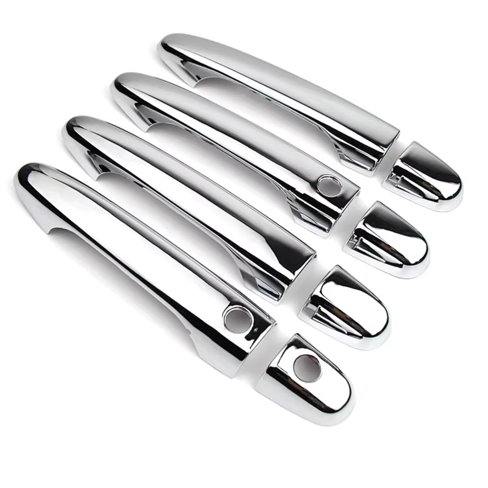 Zcxfdthf Silver 2 Buttons Door Handle Covers Part Compatible With Civic 2012-2016 Car Exterior Door Handle Cover Decoration Styling Upgrade Modify Set(Silver 2 Buttons)