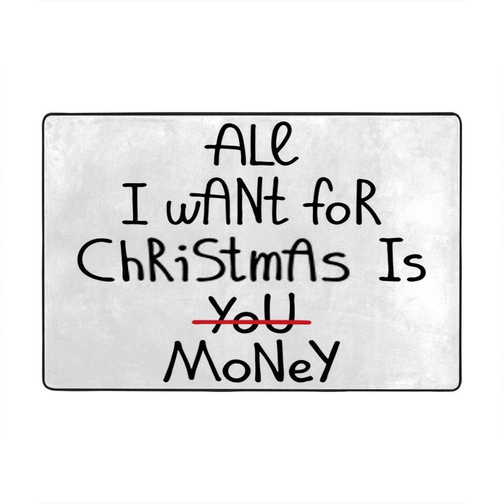 Tapis I Want Money Ruchen, le cadeau insolite idéal en velours corail