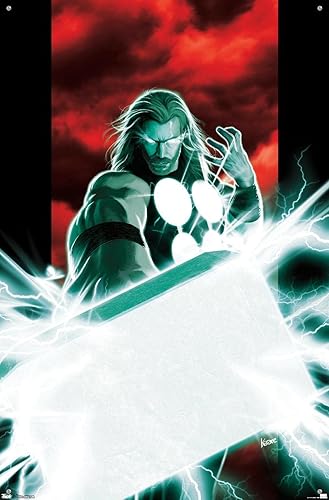 Miniatura 4 de Trends International Marvel Thor - Póster de pared de Mjolnir, 22.37 x 34.00 pulgadas, paquete de póster premium y alfiler