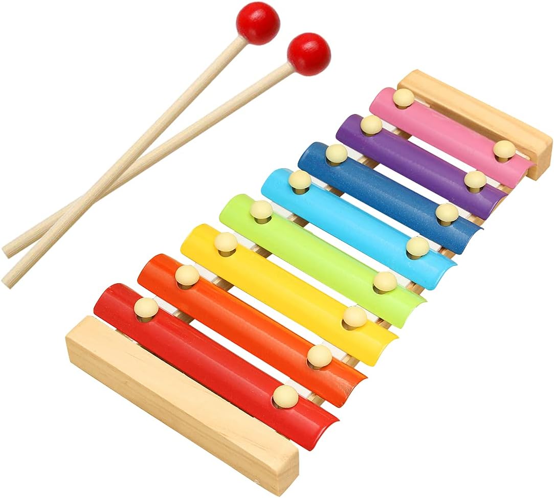 Woodykraft Ecofriendly Wooden Xylophone Kids First Musical Sound Instrument Toys 8 Note (Pack of 1)