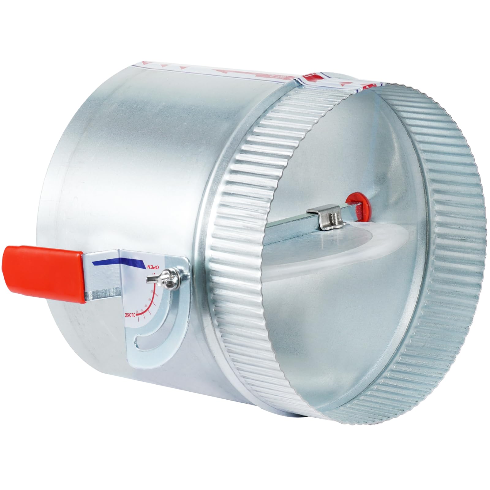 Duct Damper 8-Inch HVAC Manual Damper - Galvanized Iron Airflow Control