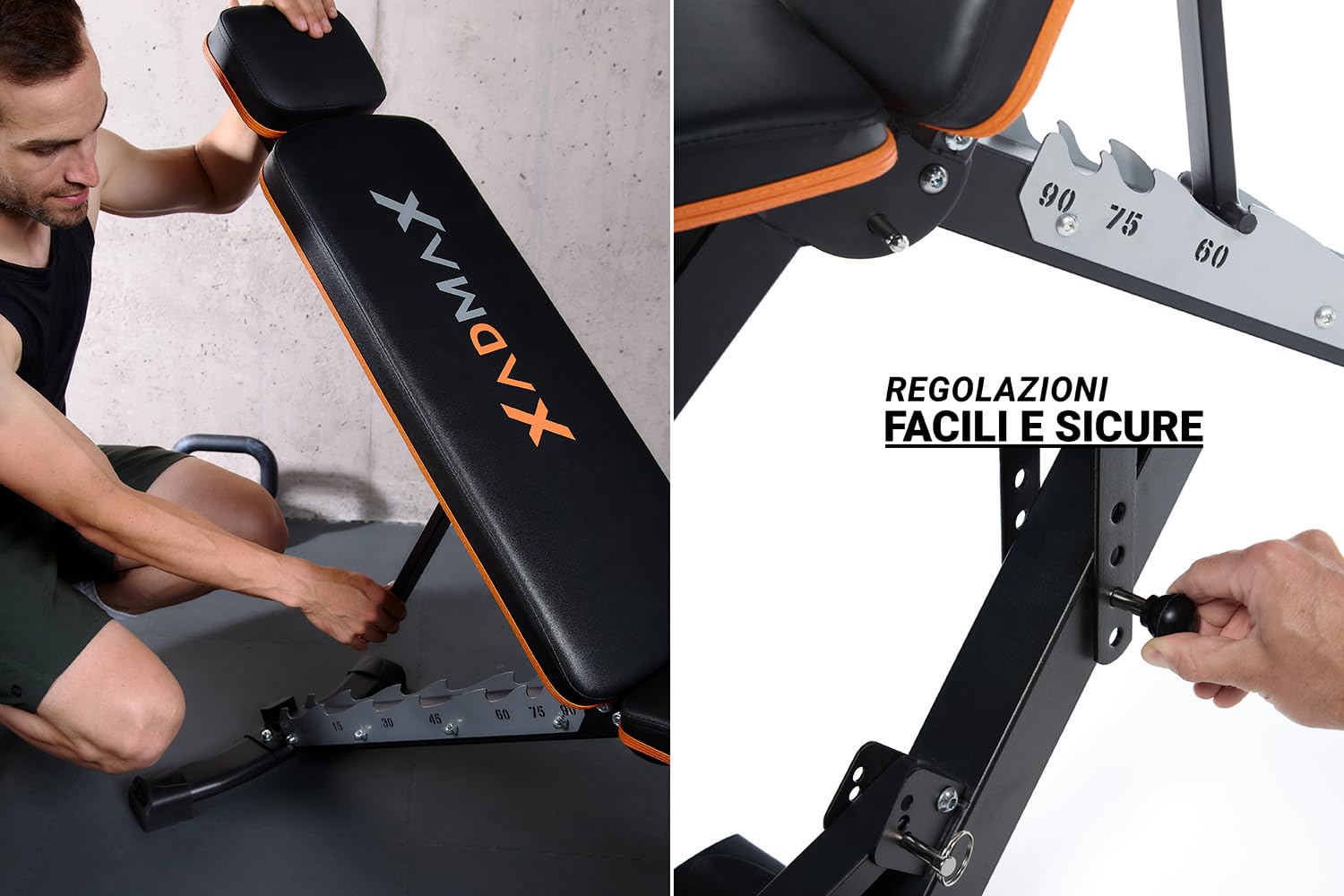 Panca Palestra Pieghevole, Panca Piana - Sopporta 360 KG, Molto Robusta e Resistente, per Allenamento a Casa con Pesi, Attrezzi Palestra Casa, Home Gym, Panche Pieghevoli