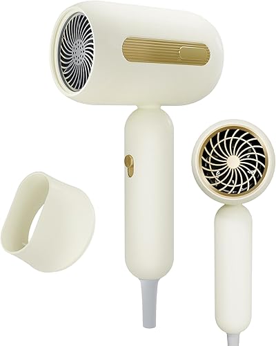 Secador de pelo con difusor de secado rápido y ligero para suave, brillante, 2 ajustes de calor y velocidad profesional secador de pelo para todo