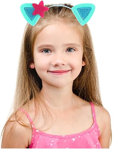 Miniatura 4 de Atvscay Lindas diademas de orejas de gato, diademas elásticas para el pelo, decoraciones de disfraces de fiesta de dibujos animados (4 unidades)