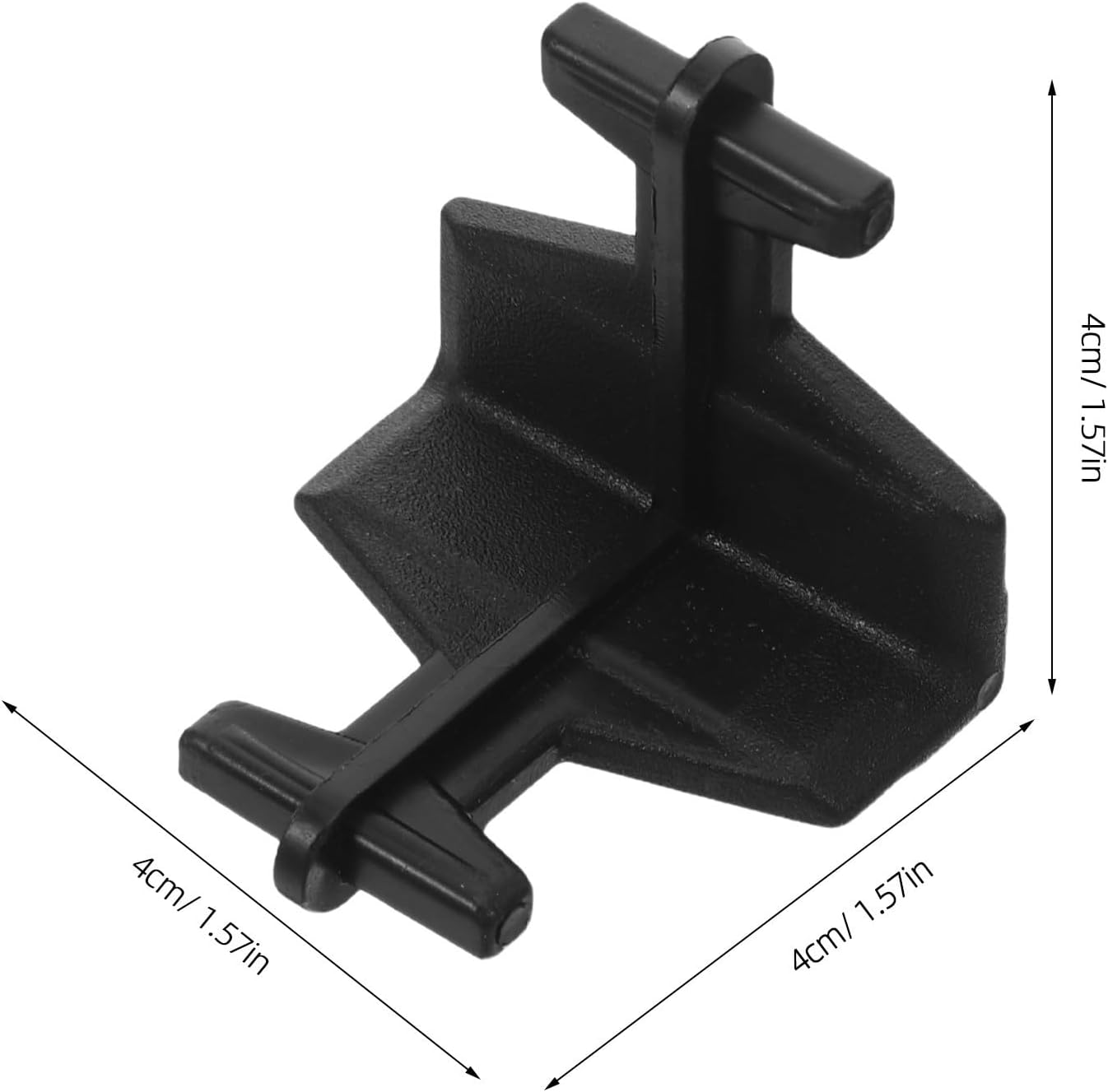 50pcs Shelf Rack Connectors Black Plastic L Shaped | Shelving Layouts and Storage, 1.6x1.6 Inch Size, Lasting Performance with Bend Resistance