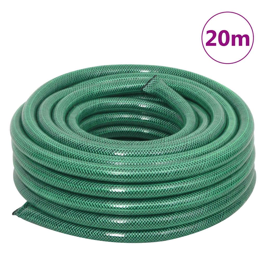 Carrete de Manguera de pie con Set racores PVC Verde 0,75" 20 m,Accesorios de Organización y Almacenamiento de Herramientas,Soporte de Manguera de jardín,6.34kg-3281513