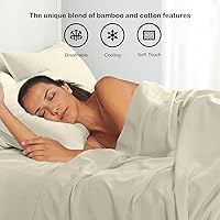 Vista 4 de PANDATEX 55% Bambú 45% algodón lino texturizado juego de sábanas para cama Individual, matrimonial Queen King, King