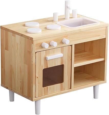 Amazon ままごとキッチン 天然木製 知育玩具 ままごとセット 誕生日のお祝いに ままごとごっこ 子供キッチン クッキングトイ おままごと遊び 新潟モール 自助サポート調理器具