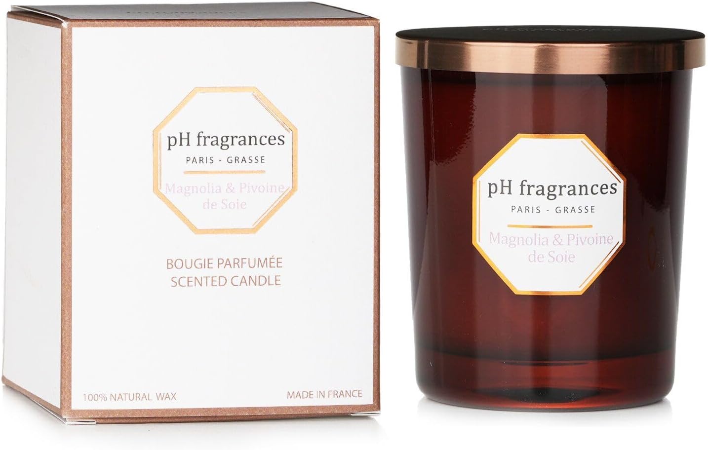 Scented Candle Magnolia & Pivoine de Soie, Luxury Aromatherapy Candle, Floral Scented Soy Wax Candle with Cotton Wick, Elegant Home Decor scented candles for home candle gifts for women for Living Roo