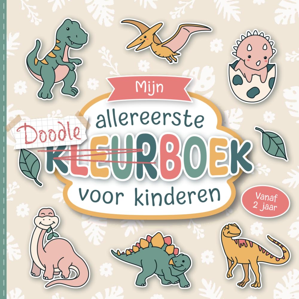 Mijn allereerste kleurboek voor kinderen van 2-4 jaar: Prachtig vormgegeven met grote dinosaurus motieven om in te kleuren | Bevordert de creativiteit en motoriek