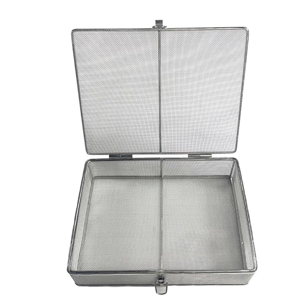 Vassoio di sterilizzazione per Strumenti Chirurgici, cestello in Rete di Acciaio Inox 304 per la sterilizzazione di apparecchiature mediche