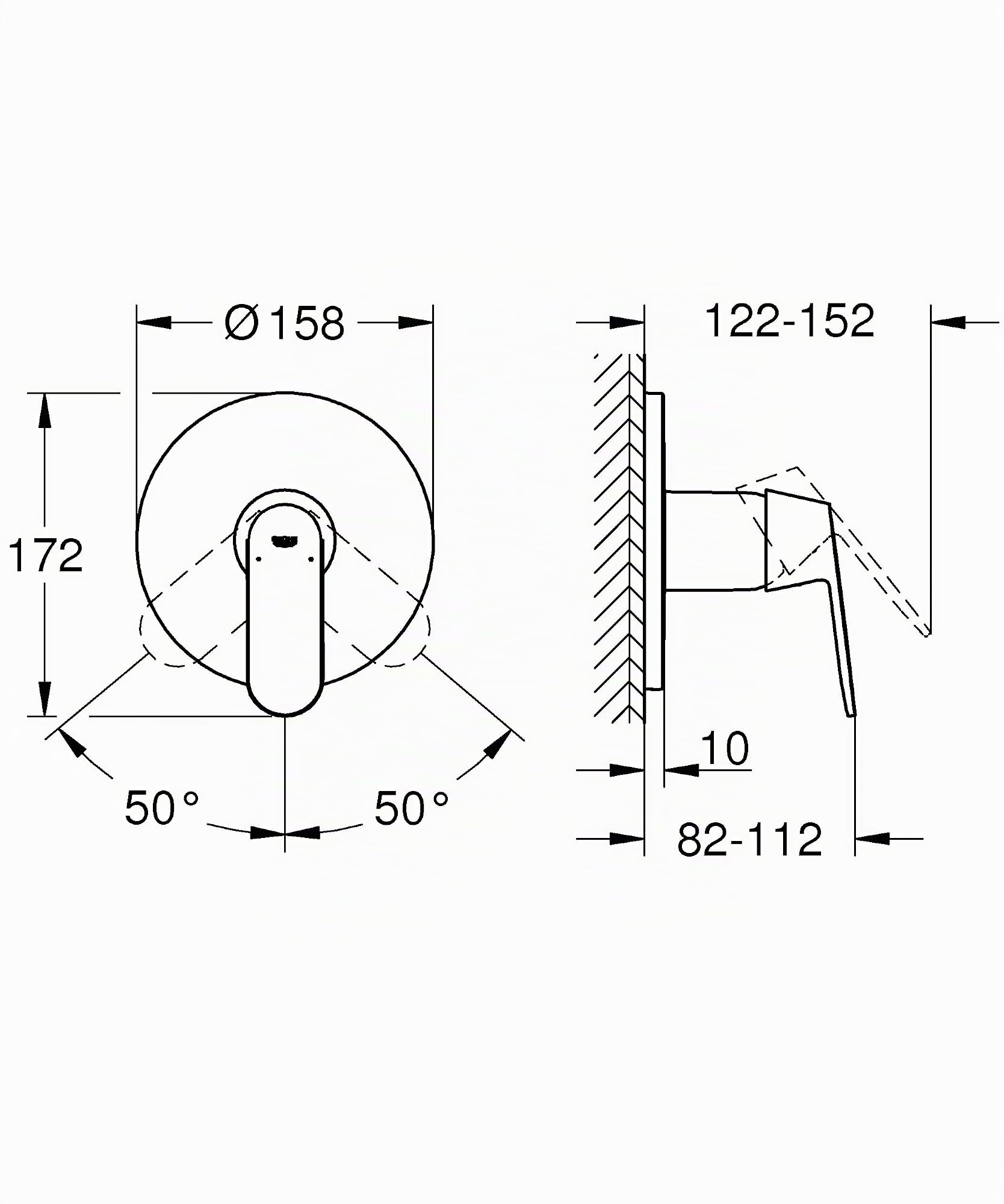 Grohe GRO-24044000 Miscelatore monocomando per Doccia, Cromo