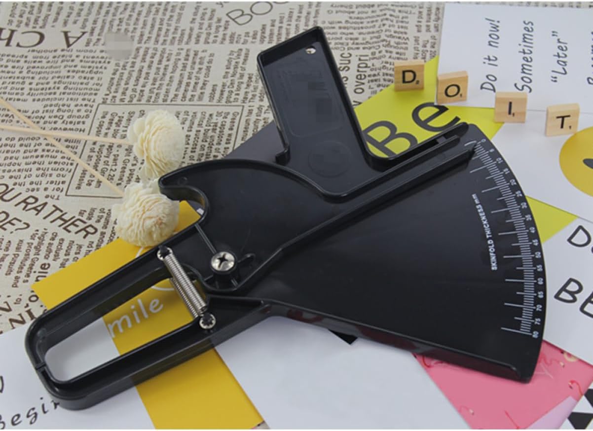 Mobestech 2pcs Caliper Skinfold Tester Tape Measure Smart Fitness Tool for Men Women Measurement Calculator