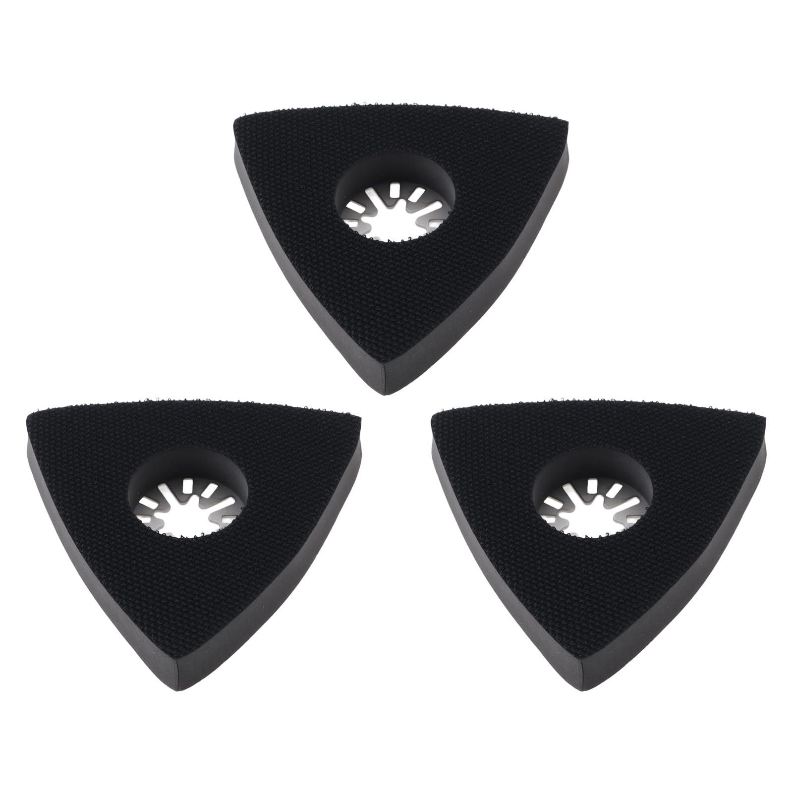 ECSiNG 3PCS 80mm Triangle Sanding Pad Compatible with Most Polishing Machines Polish Wood Metal