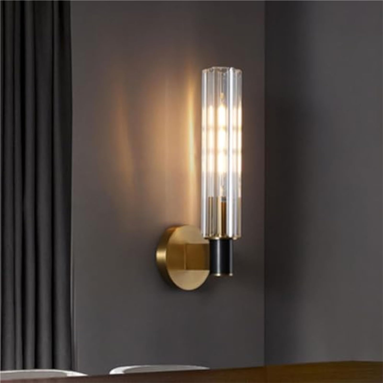 Retro szklana lampa ścienna LED, oświetlenie łazienki, oświetlenie lustra, montaż pionowy i pionowy, E14, do salonu, hotelu, jadalni