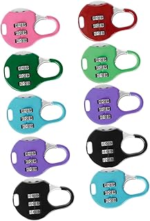 Hemoton 10pcs Combination Lock Outdoor Password Lock Customs Colorful Combination Lock Outdoor Password Travel Password Lock