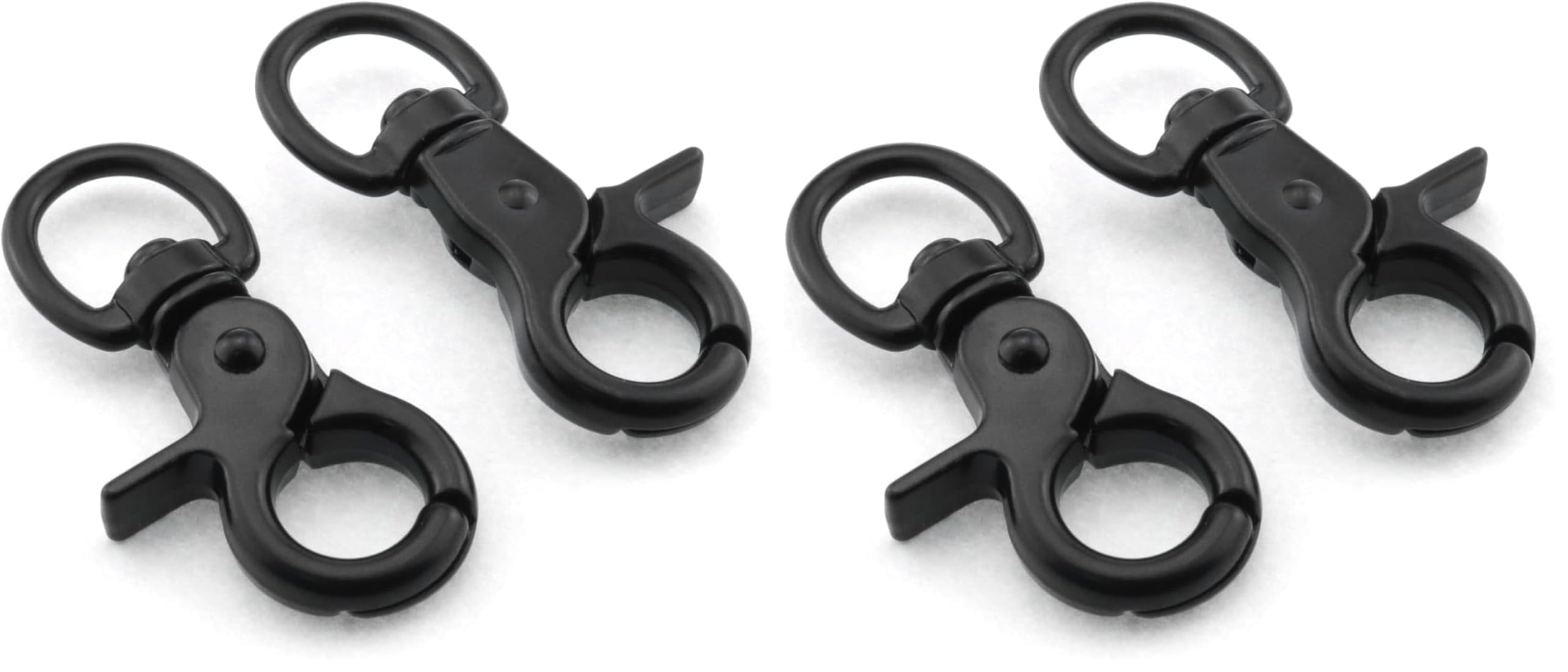 2pcs Snap Hook Zinc Alloy 60mm Black Key Chain Door Lock Pets Cage Hook Belt Clip for Any Suitable Cage, Dog Traction Rope (Pack of 2)
