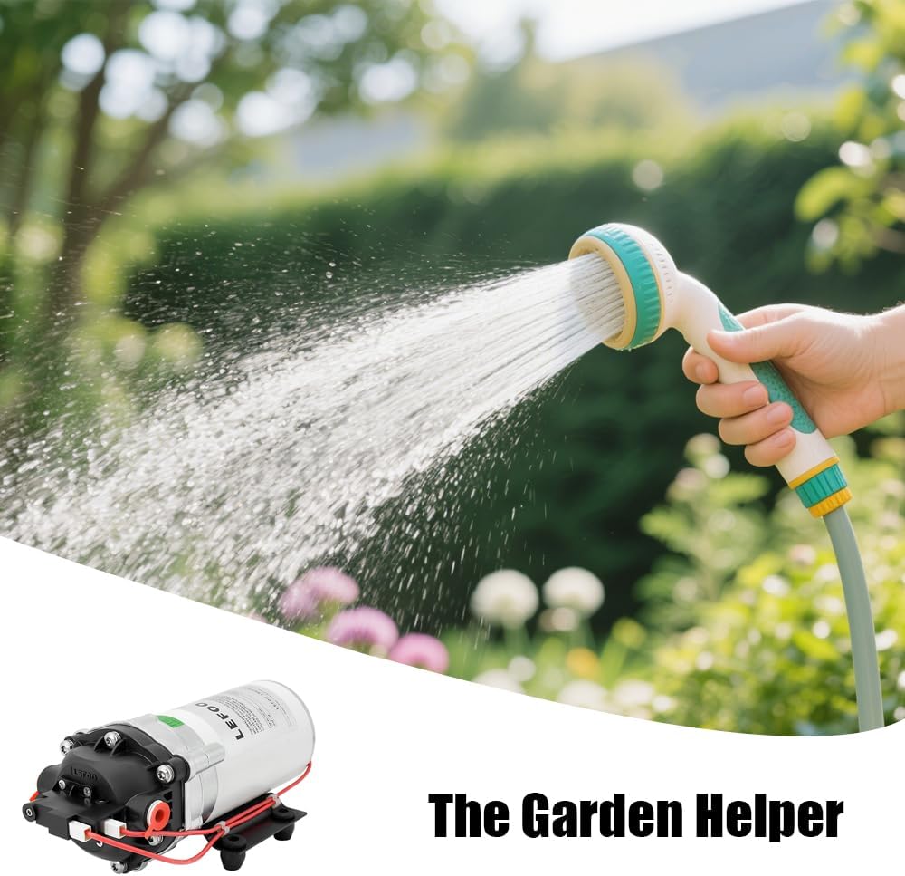 LEFOO LF1150T-3030 Water Pump-24V,1.5 GPM,30 PSI-On-Demand Water Pressure Diaphragm Pump for Marine,RV,Agriculture,and Off-Grid Applications