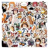 One Pice Stickers 100Pcs Anime Decals Popular Classic Anime Stickers Cartoon Waterproof Vinyl Decals for Water Bottle Laptop Guitar Car Luggage Skateboard Manga Gifts for Teens Girls Boys
