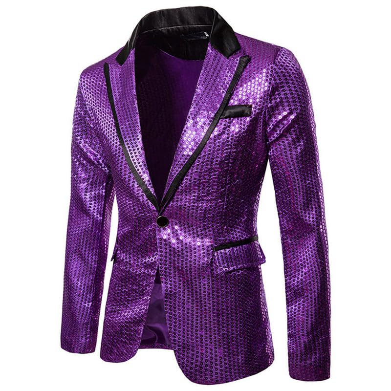 Costumes pour hommes pailletés veste de scène et veston de cabaret scintillant