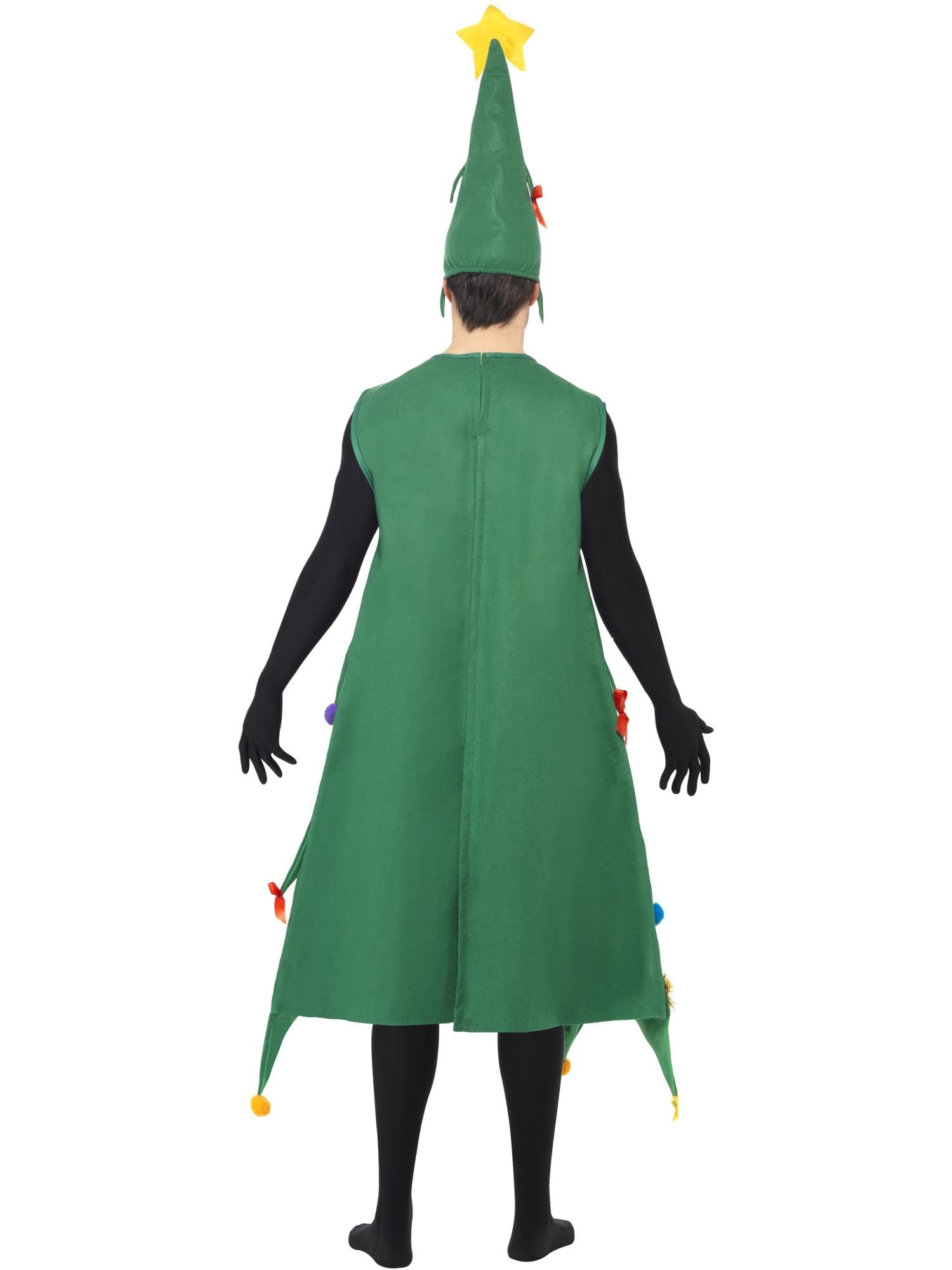 Smiffys Costume sapin de Noël, Vert, avec tunique et chapeau, Deluxe Halloween