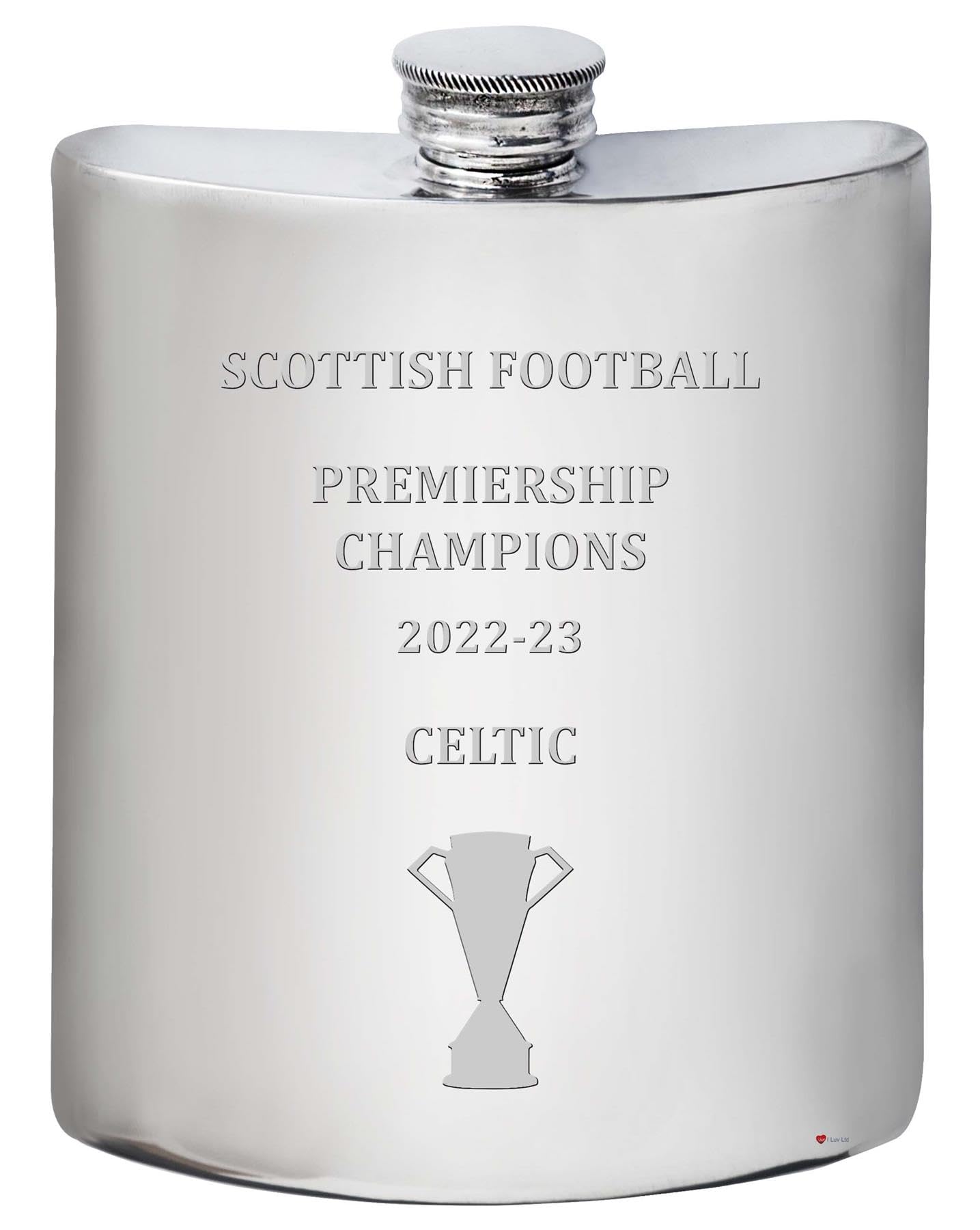 Flasque Glasgow Celtic fiole étain 6oz souvenir football Écosse homme