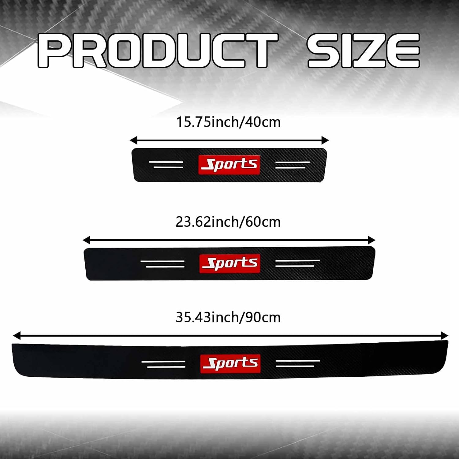 9PCS Car Door Sill Protector, Threshold Guard Sticker for Most Cars thumbnail