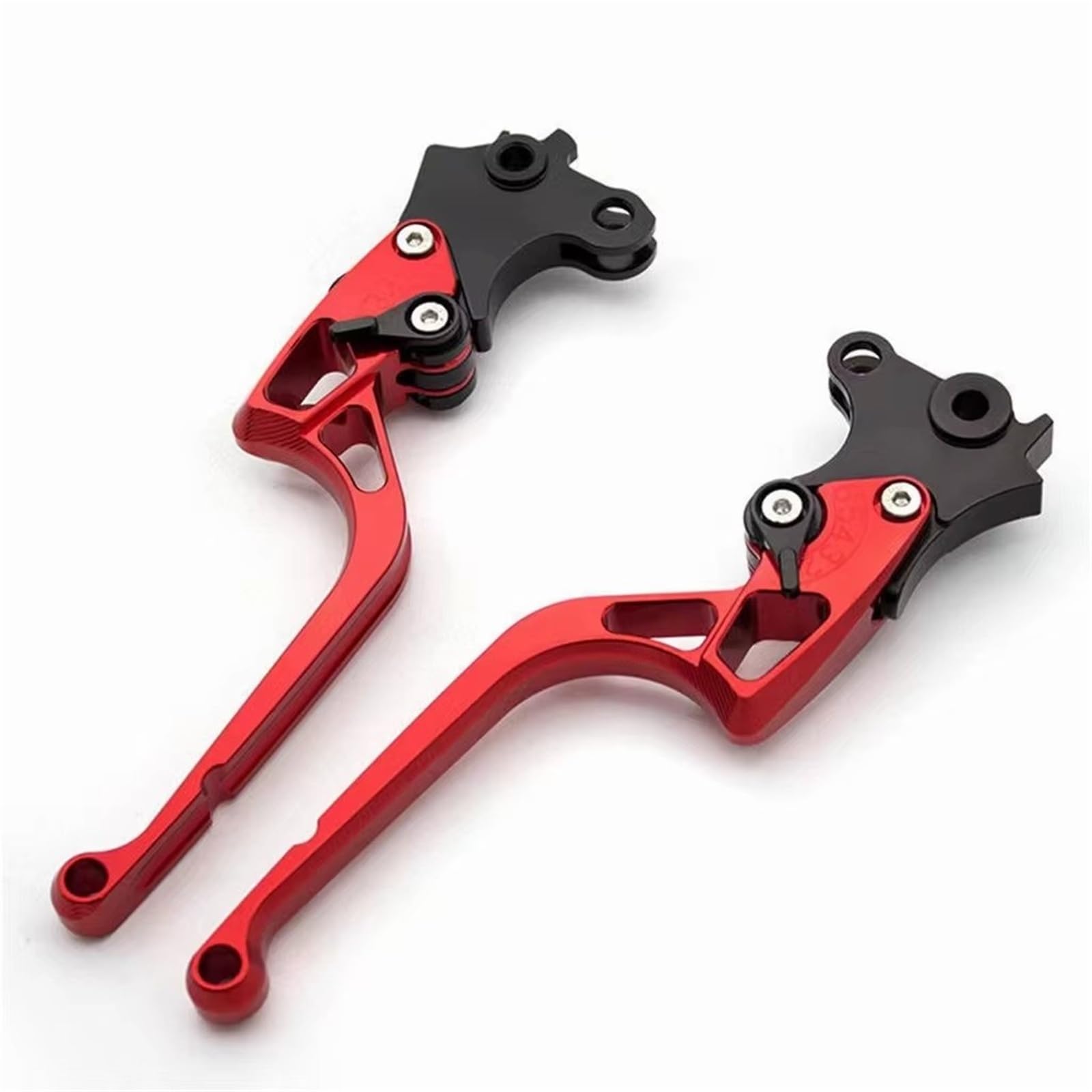 BeiZhengbhD Clutch Lever Handlebar CNC Motorcycle Brake Clutch Levers for Royal for Enfield for Himalayan 450 Adjustable Aluminum Lever(Red 170mm)