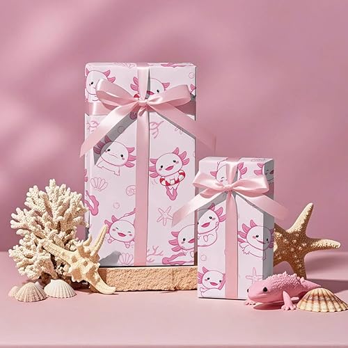 Vista 176 de WRAPAHOLIC Papel de regalo reversible, mini rollo, 17 pulgadas x 33 pies, adorable diseño de gato y azul sólido para cumpleaños, vacaciones