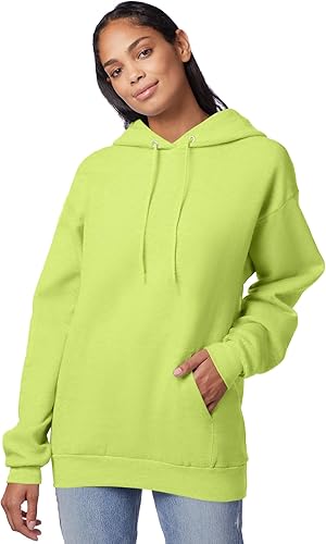 Miniatura 4 de Hanes EcoSmart Hoodie, Midweight Fleece, Pullover Hooded Sweatshirt for Men Verde (SAFETY GREEN)