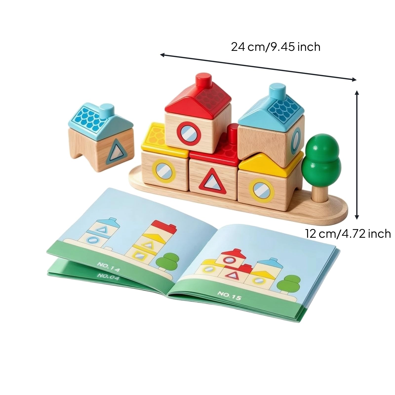 Gioco di Costruzione con Pezzi a Forma di Casa Divertente Giocattolo Interattivo per Area Giochi, attività Familiari da Tavolo