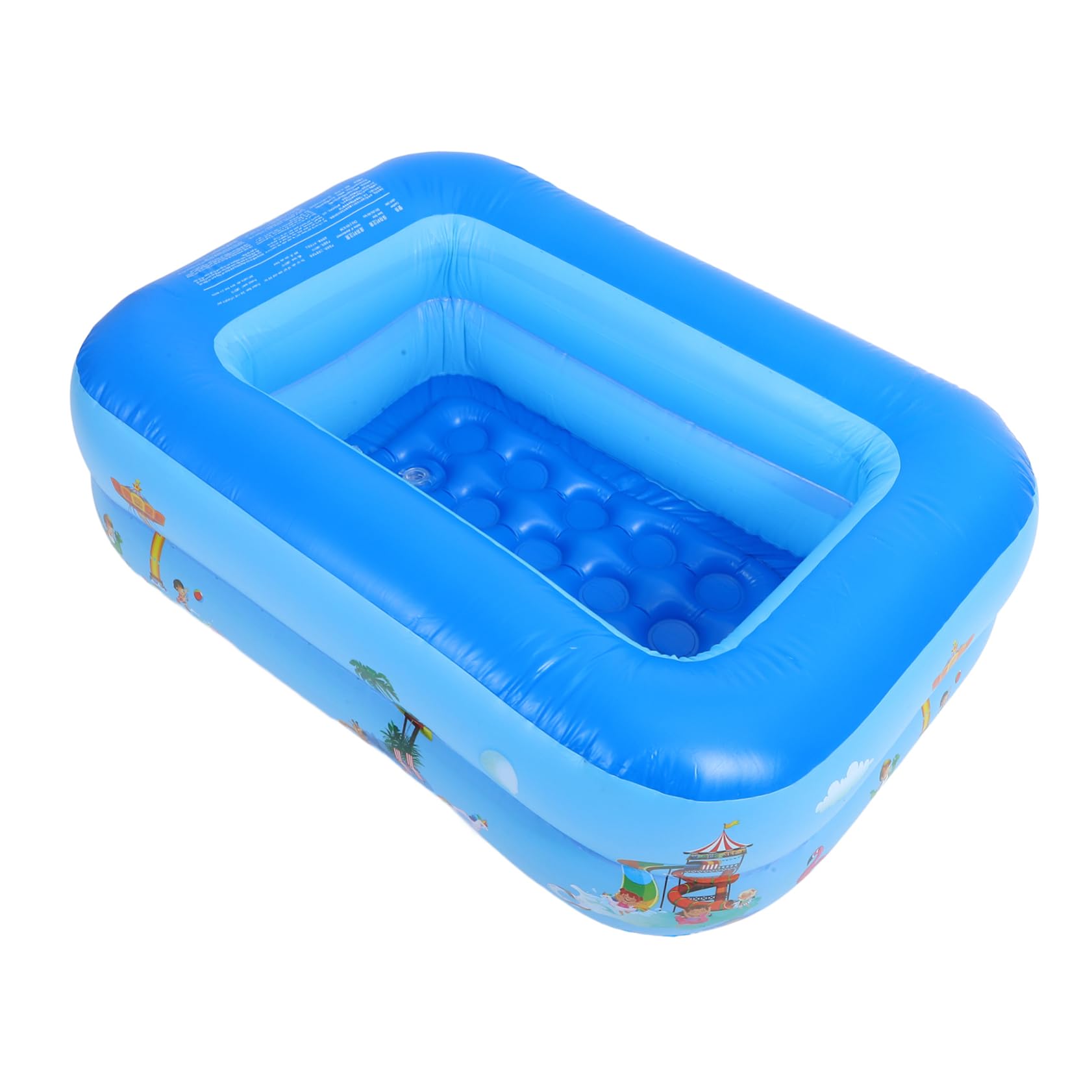 Piscine gonflable carrée anti-crevaison en PVC double couche pliable UPKOCH bleu