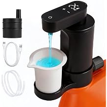 Electric Laundry Detergent Dispenser, Automatic Laundry Dispenser for Liquid Detergent, with Bottle Adapter, USB Recharg 8ml/s Flow, 5 Mode Smart Laundry Soap Pump for Laundry Room Organization, Black