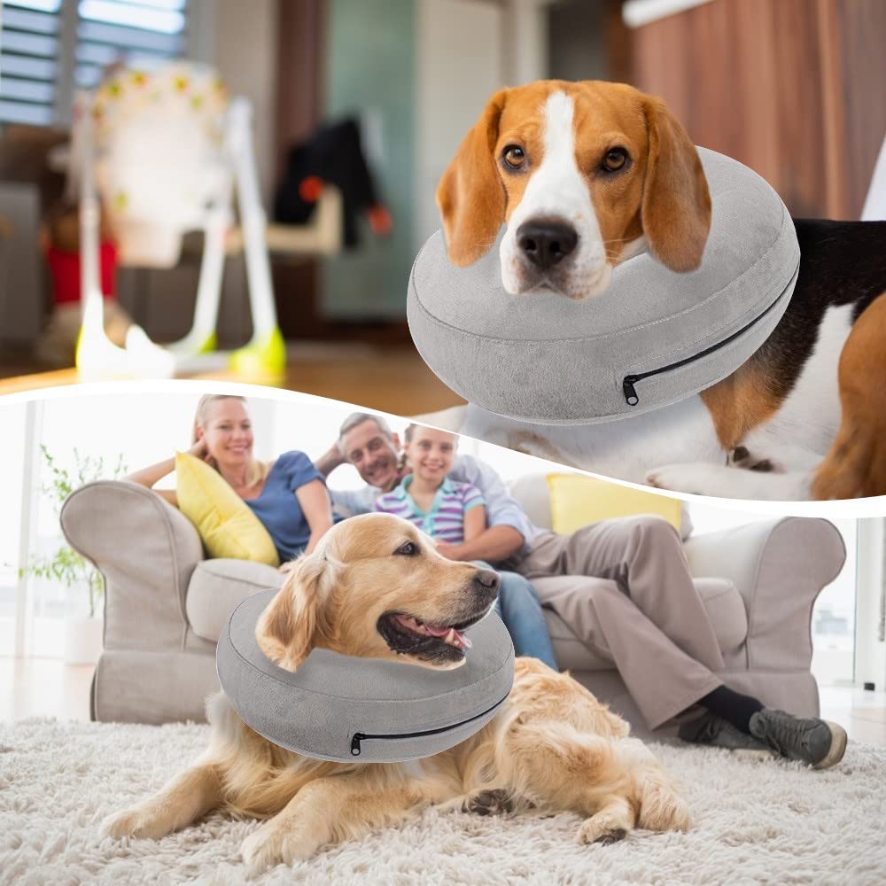 Nasjac Collar de recuperación Inflable para Perros, Collar Inflable para Perros de recuperación de Mascotas Suave con Hebilla Ajustable