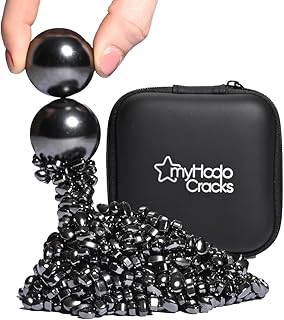 myHodo Crack Magnets Bundle, 2 x Extra Strong Magnetic Balls (33 mm) and 550+ Magnetic Stones (~6 mm), Fidget Magnet Toys Set for ASMR, Stress Relief & Creativity, Anti-Stress Toy, ADHD Aid
