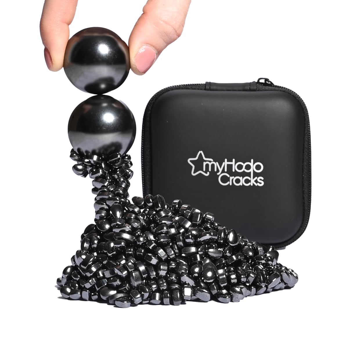 myHodo Crack Magnets Bundle | 2X Extra Starke Magnetkugeln (33mm) & 550+ Magnetsteine (~6mm) | Fidget Magnet Toys Set für ASMR, Stressabbau & Kreativität | Anti Stress Spielzeug | ADHS Hilfsmittel