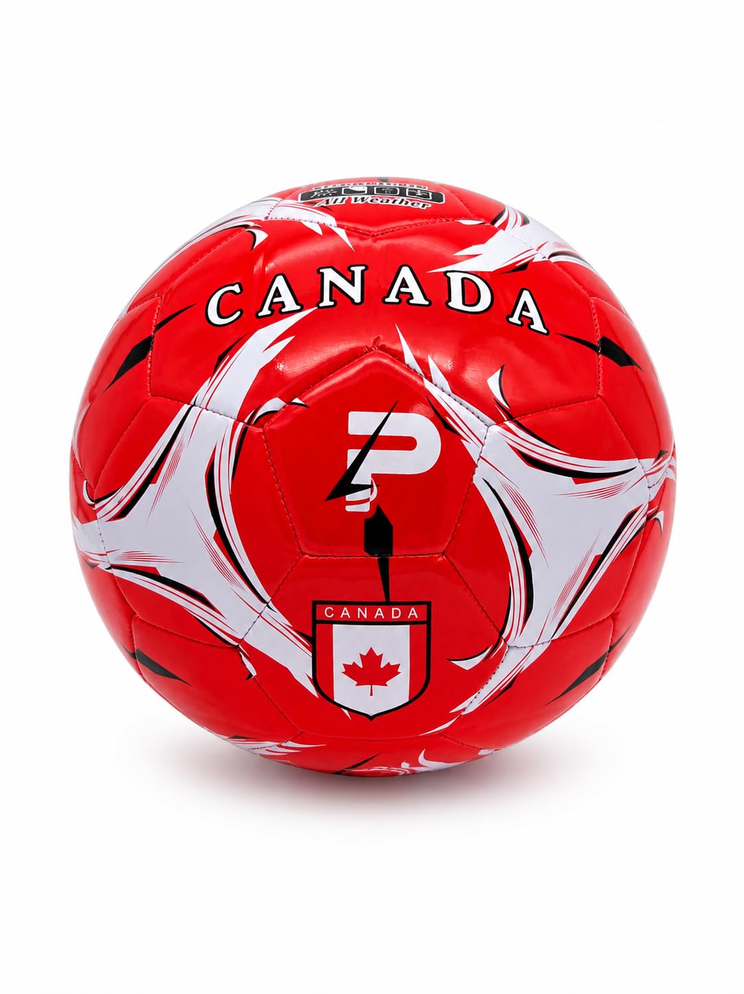 PLAYPRO Elite Edition Soccer Ball - Training Soccer Ball – Durable TPU Outdoor Ball – Country Design (USA, Argentina, Brasil, Mexico, Portugal & More) (Canada, 5) — image 1