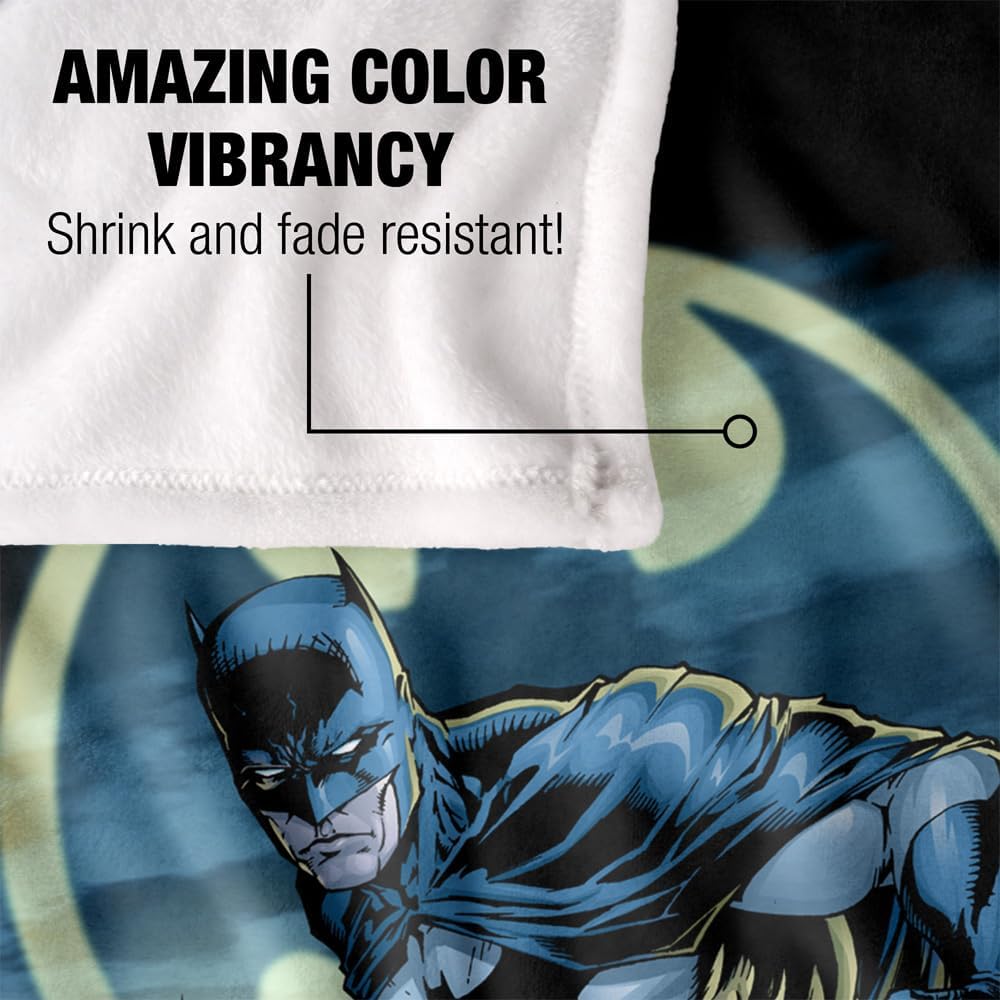 Batman Blanket, 60"x80" Heed The Call Silky Touch Super Soft Throw Blanket