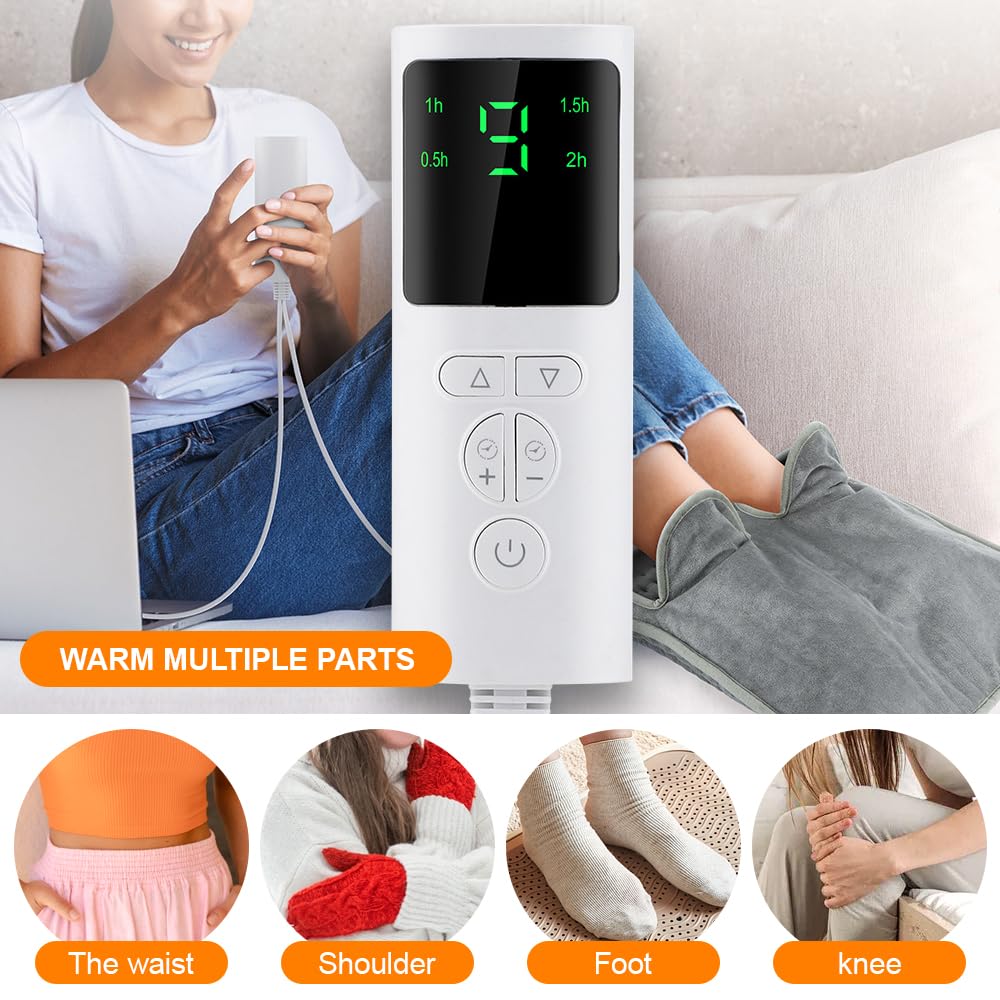 Calienta Pies Electrico, Calentador de Pies, con 9 Niveles de Temperatura y Apagado Automático, Calientapies Electrico, para Mujeres Hombres