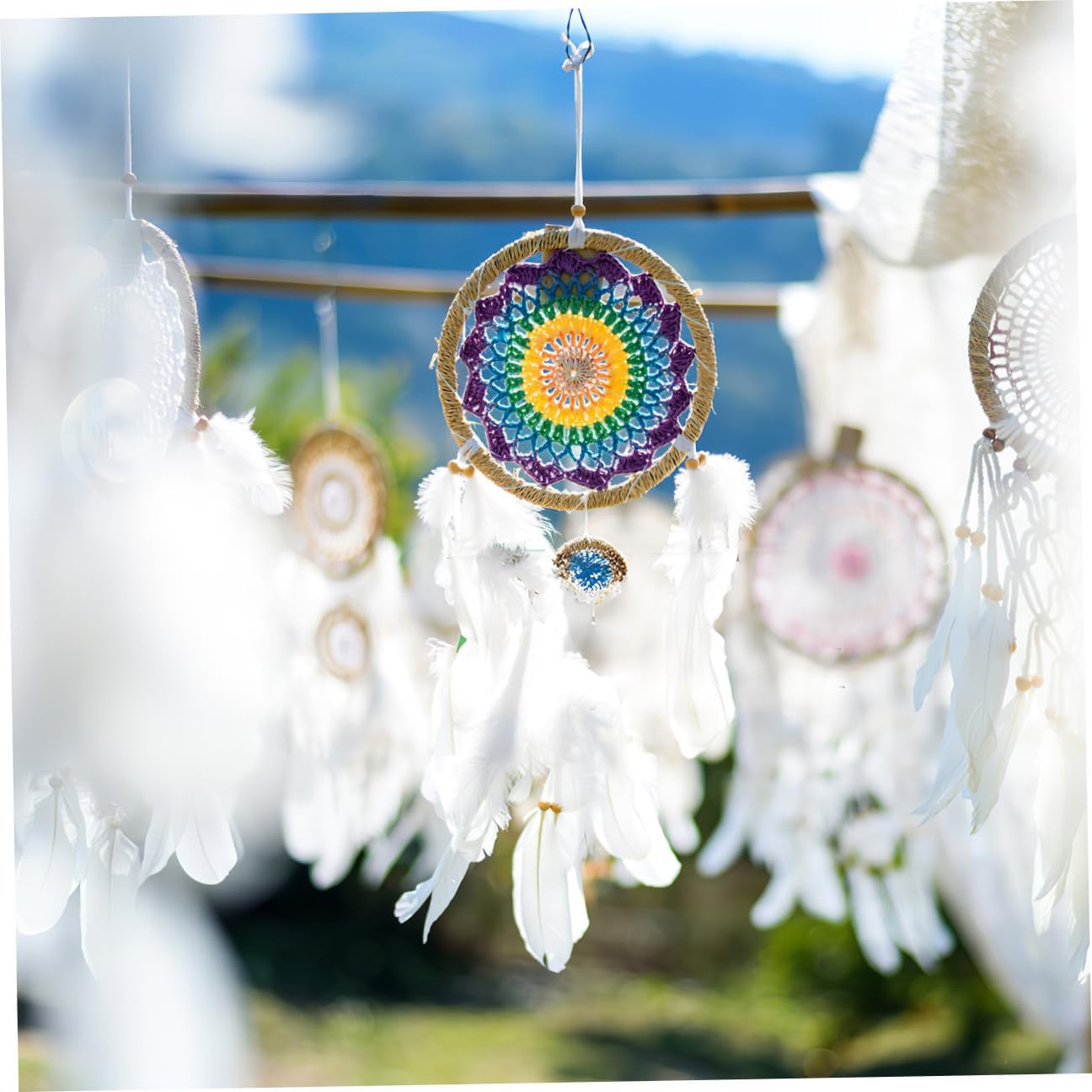 Ciieeo 3sets Create Your Own Dreamcatcher 11cm Plastic Hoop Circle Kit 20pcs*3