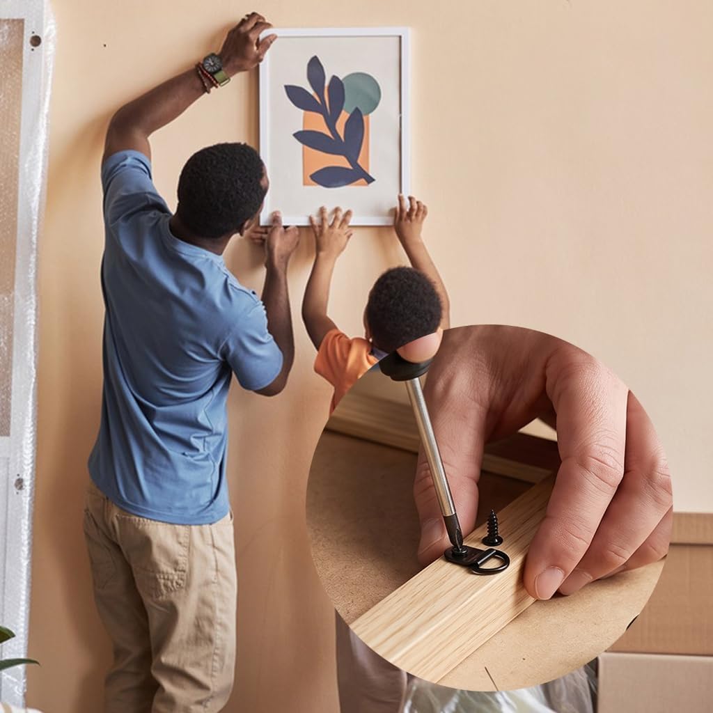 Picture Wire Hanging Hardware Set for Frame Display Projects