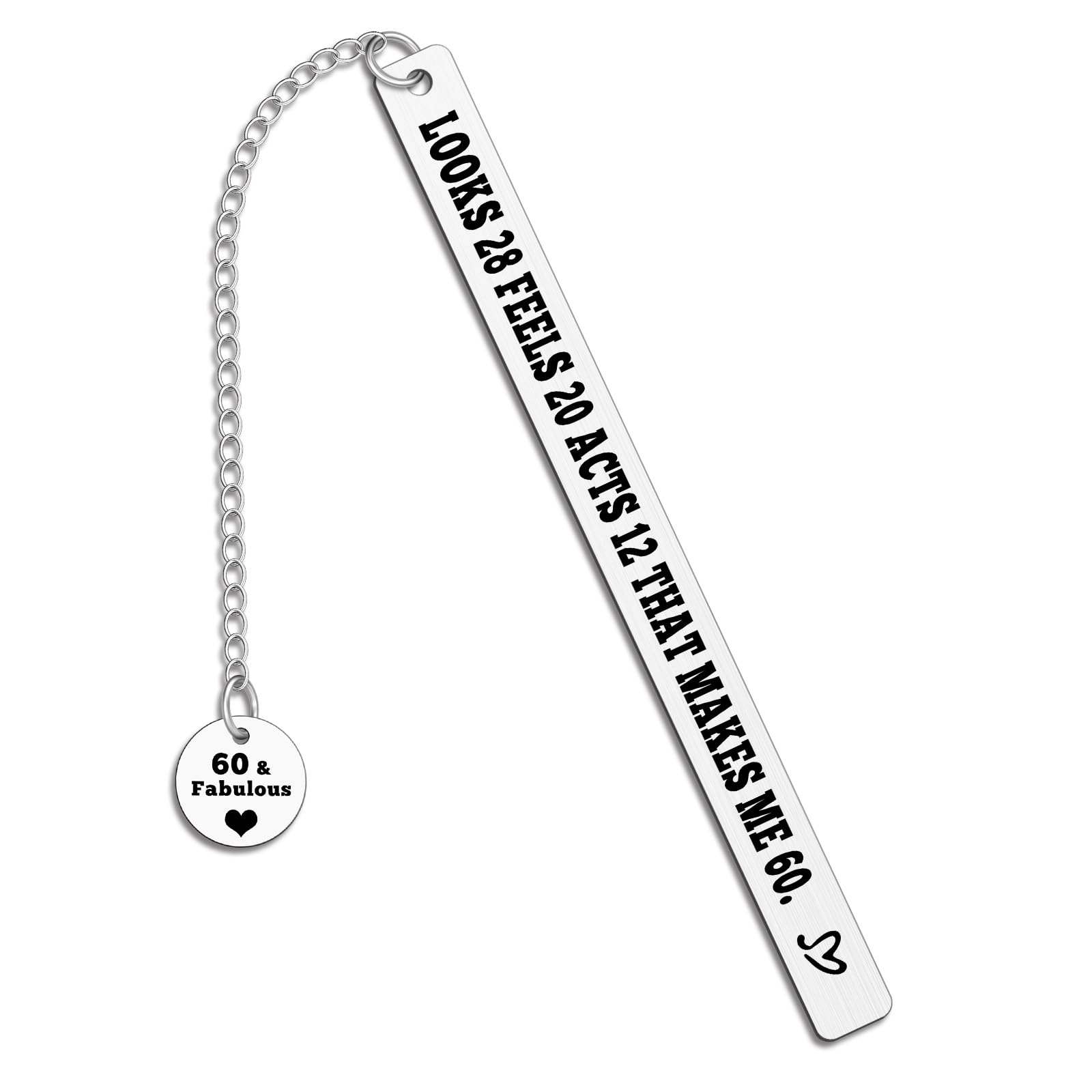 60 Year Old Birthday Gifts for Women Men Bookmark 60th Birthday Gifts for Friend BFF Sixty Year Old Bookmark for Coworker Boss Bday Presents for Mom