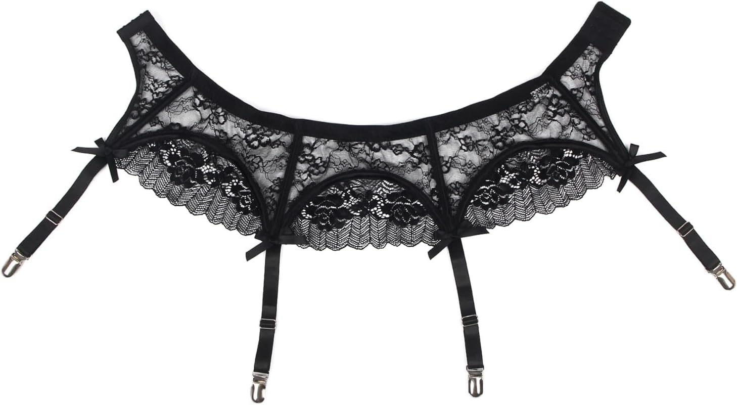 ohyeah Womens Garter Belt for Thigh Highs Stockings Suspenders Plus Size Garter Belts with Soft Bone Support (Garters Only)