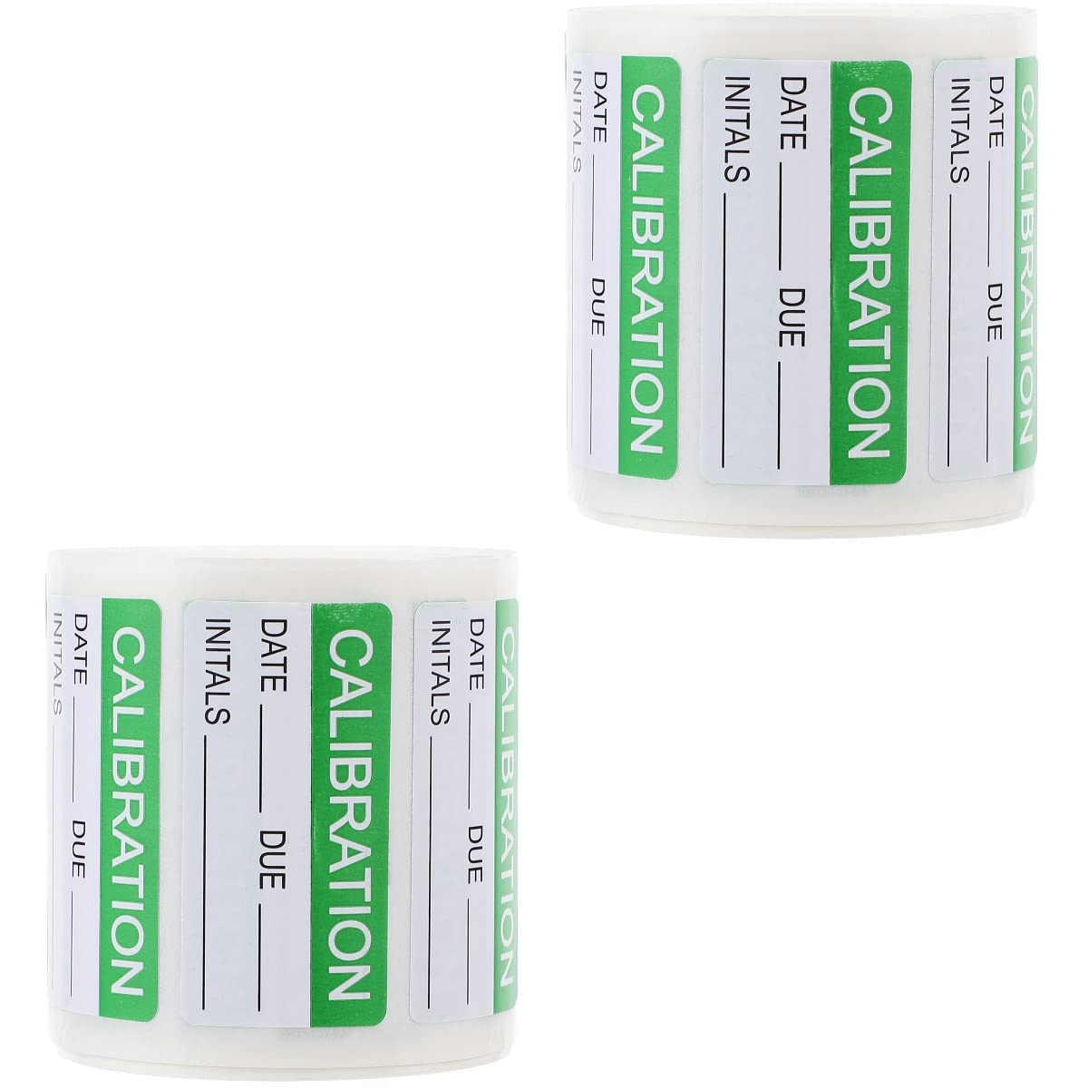 2 Rolls sticker Green Black Word Calibration Labels calibration marker adhesive commercial tack it colored tabs Self- adhesive Label mini calibration label removable ladder office