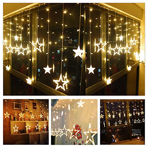 Twinkle Star LRFJPX1DQK 12 Stars 138 Led Curtain String Lights thumb #4