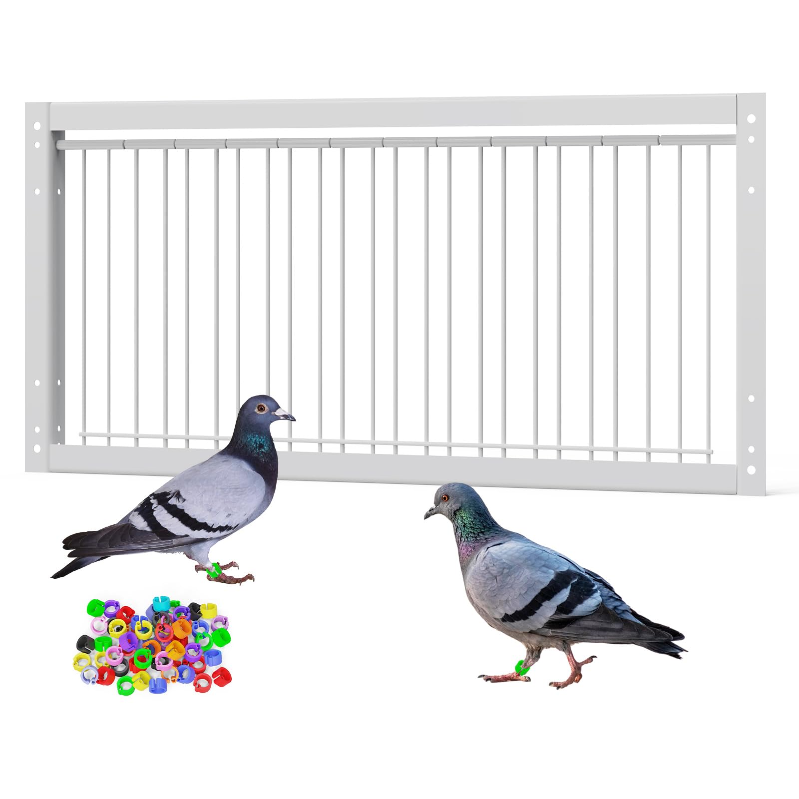 2 piezas trampa en T de 53cm para jaula de pájaros, puerta para palomas, jaula de hierro para pájaros, trampa en T, puerta de casa, alta resistencia, puerta de ventana unidireccional, puerta