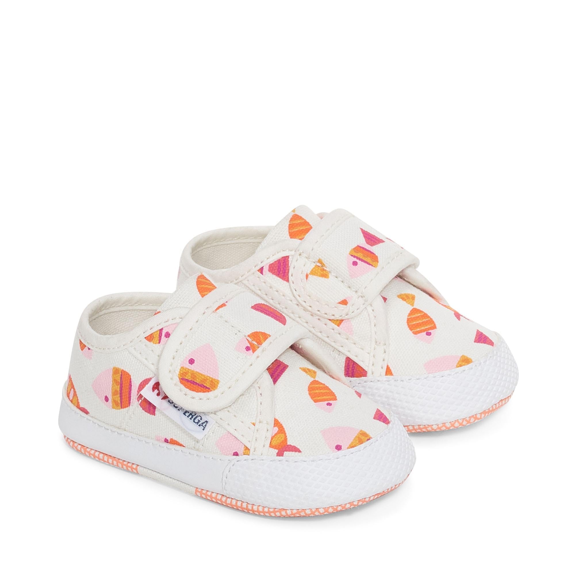 SUPERGA - Sneakers,Neonato,Bianco,Sportive,Modello 4006 Baby Strap Candy Fish,Numero: 18